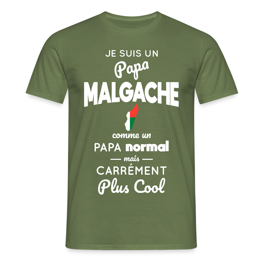 T-shirt Homme - Papa Malgache Plus Cool - vert militaire