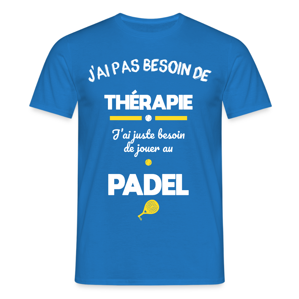 T-shirt Homme - Besoin De Jouer Au Padel - bleu royal