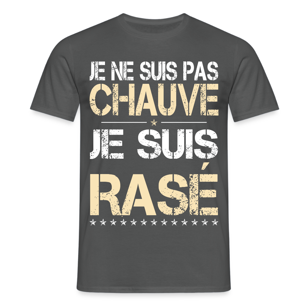 T-shirt Homme - Je ne suis pas chauve - Cadeau Humour - charbon