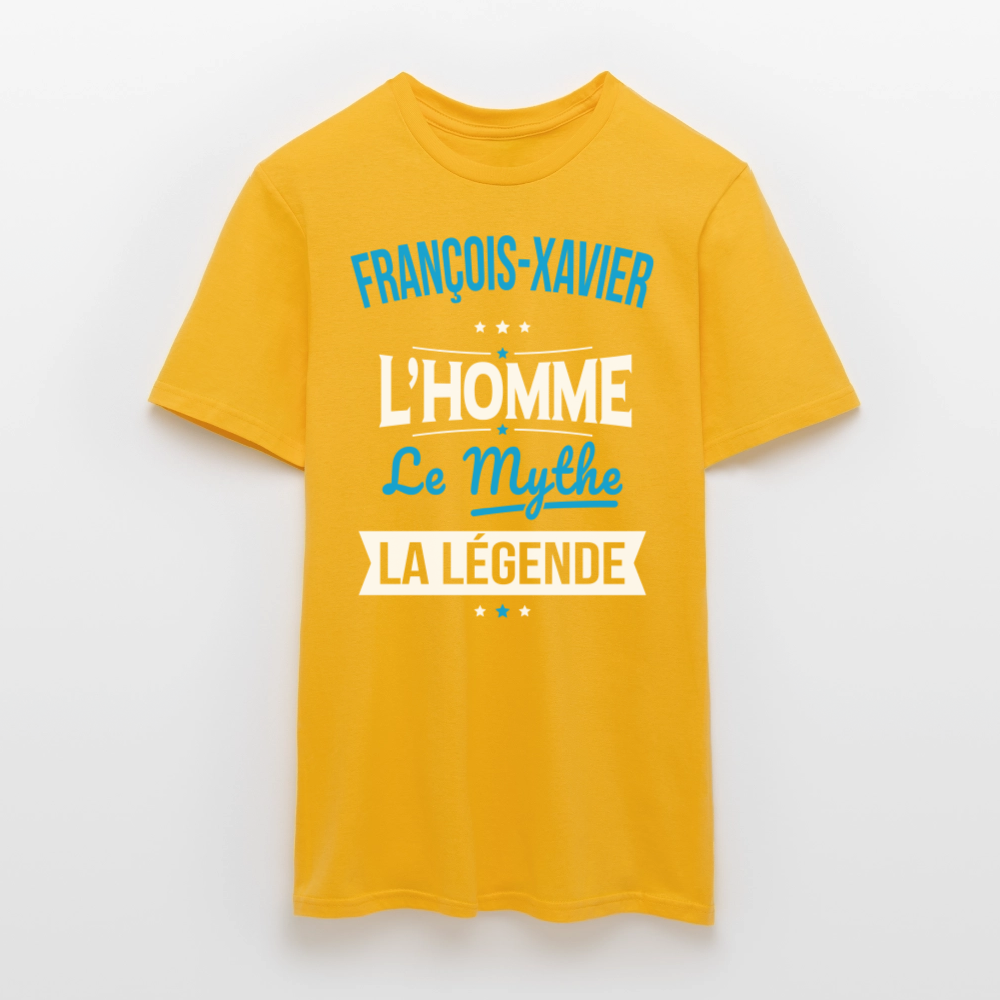 T-shirt Homme - François-Xavier - l'Homme - le Mythe - la Légende - jaune