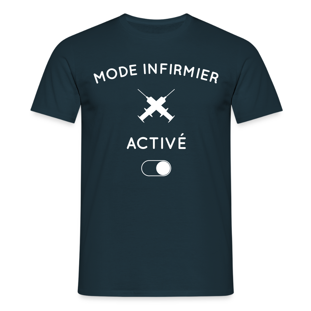 T-shirt Homme - Mode infirmier activé - marine