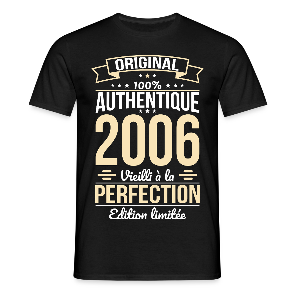 T-shirt anniversaire homme 20 ans – Original 2006 - noir