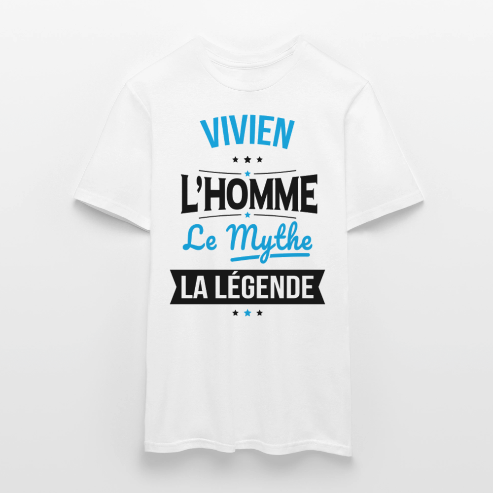 T-shirt Homme - Vivien - l'Homme - le Mythe - la Légende - blanc