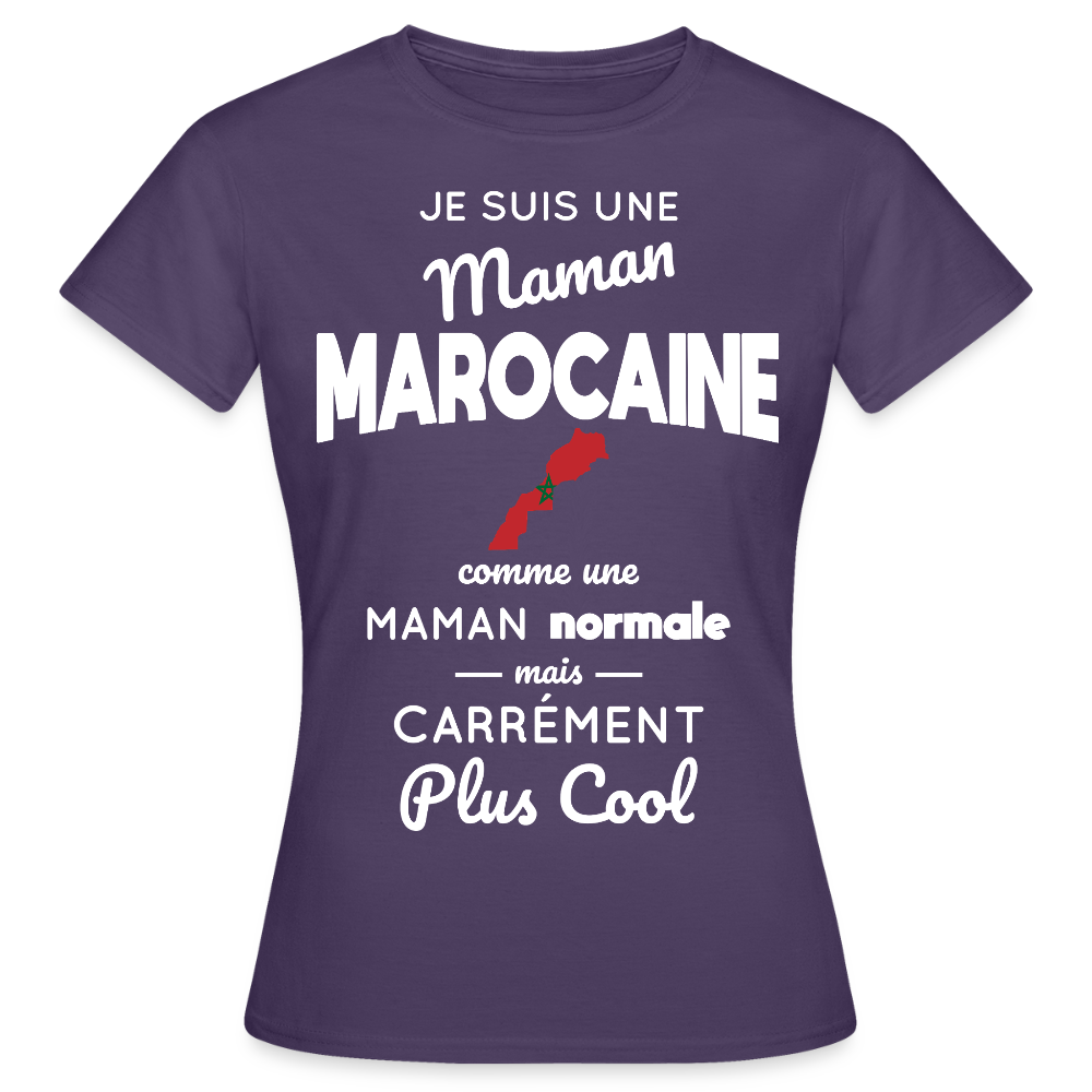 T-shirt Femme - Maman Marocaine plus cool - violet foncé