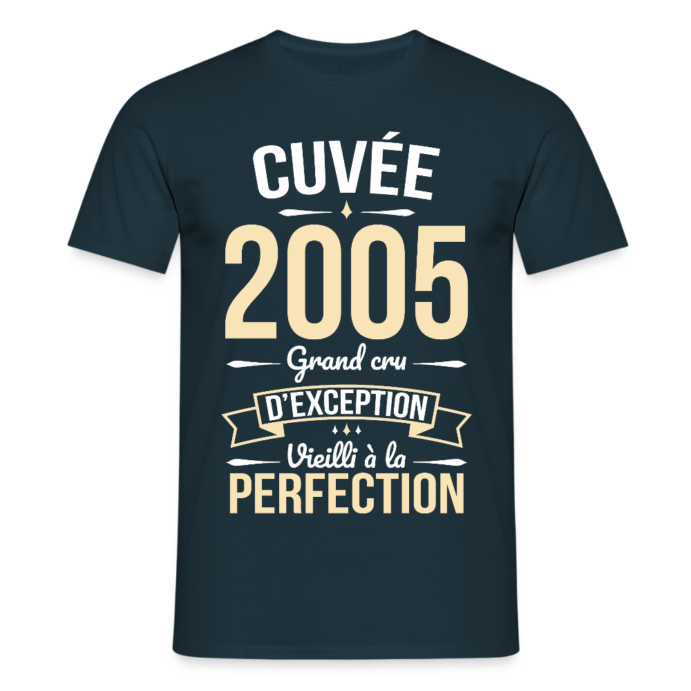 T-shirt Homme - Anniversaire 20 Ans - Cuvée 2005 - marine