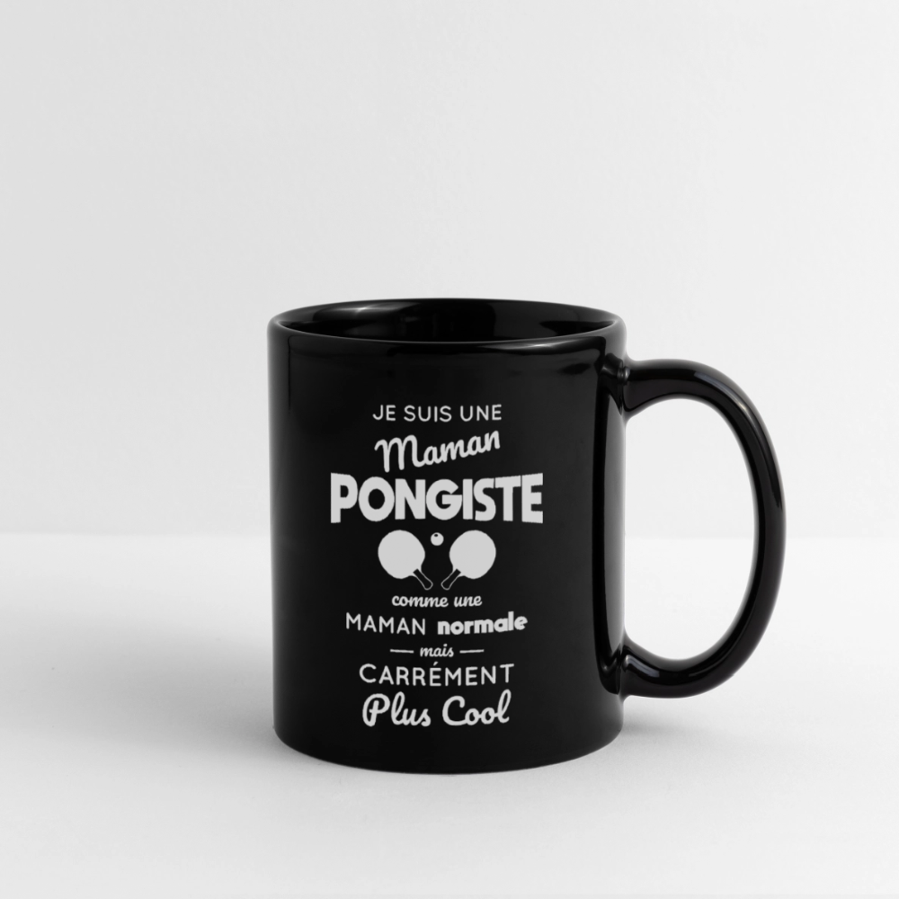 Mug uni - Maman pongiste plus cool - noir