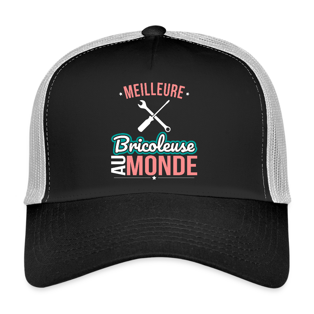 Casquette Trucker - Meilleure bricoleuse au monde - noir/gris pierre
