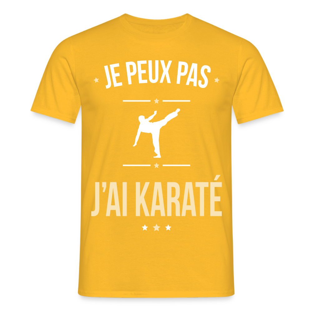 T-shirt Homme - Je peux pas j'ai Karaté - jaune