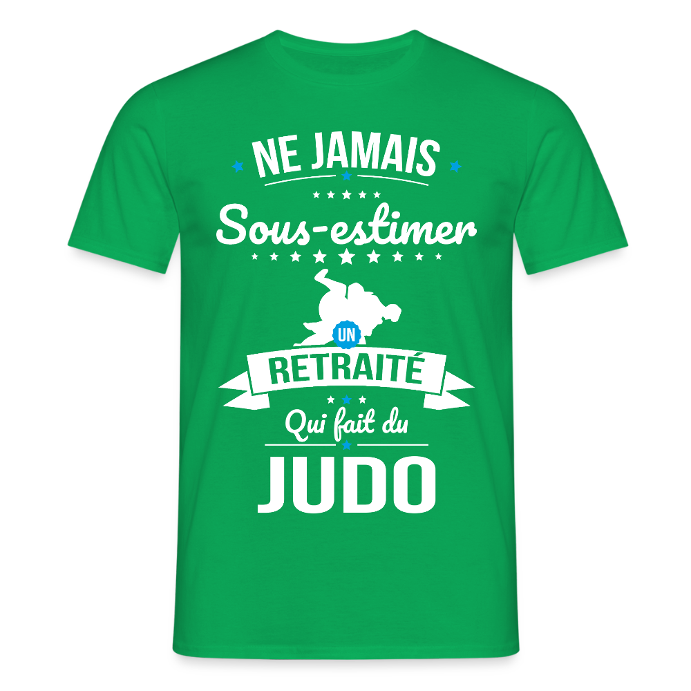 T-shirt Homme - Ne jamais sous-estimer un retraité qui fait du judo - vert