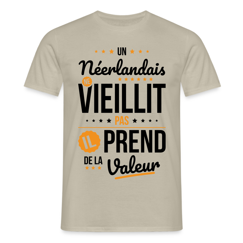 T-shirt Homme - Un Néerlandais ne vieillit pas - beige sable