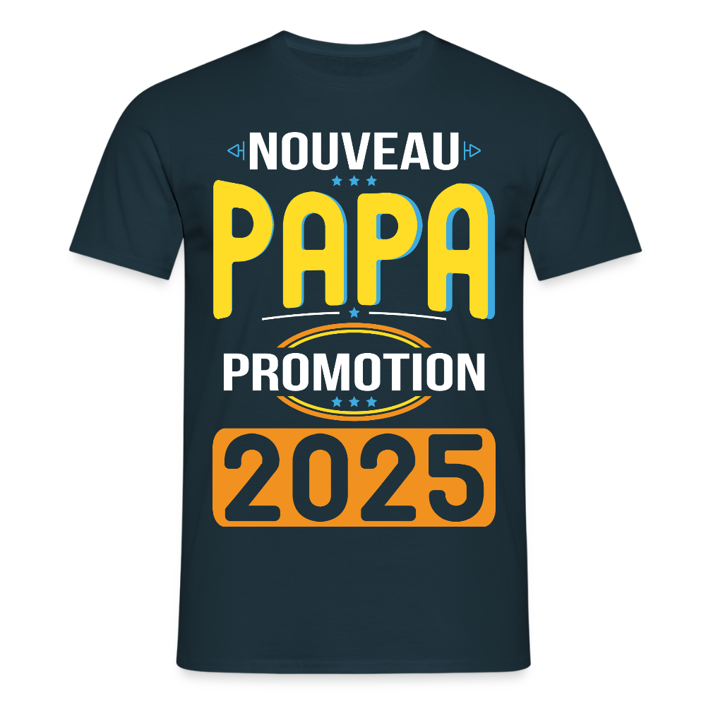 T-shirt Homme - Nouveau Papa - Promotion 2025 - marine