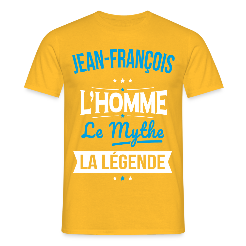 T-shirt Homme - Jean-François - l'Homme - le Mythe - la Légende - jaune