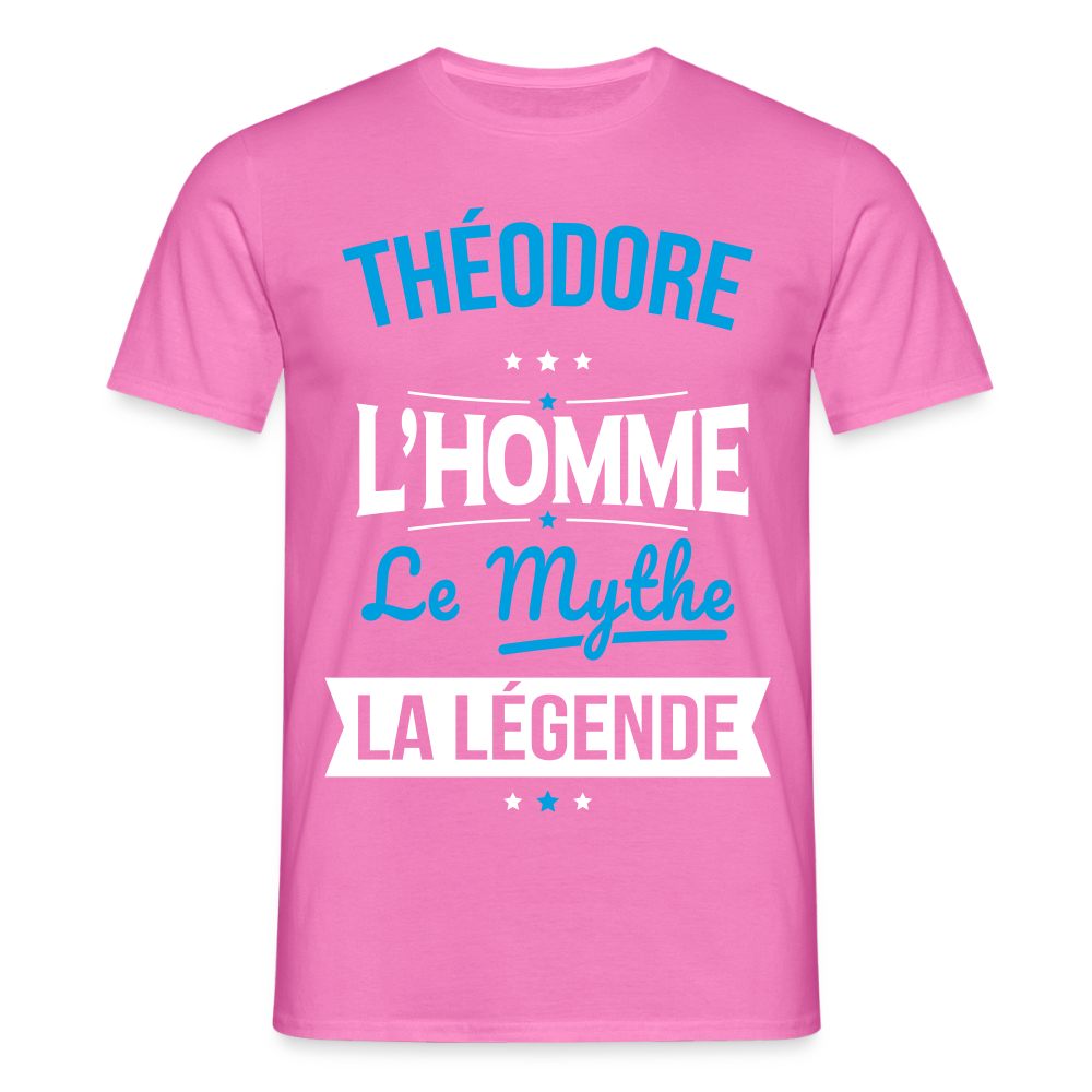 T-shirt Homme - Théodore - l'Homme - le Mythe - la Légende - rose