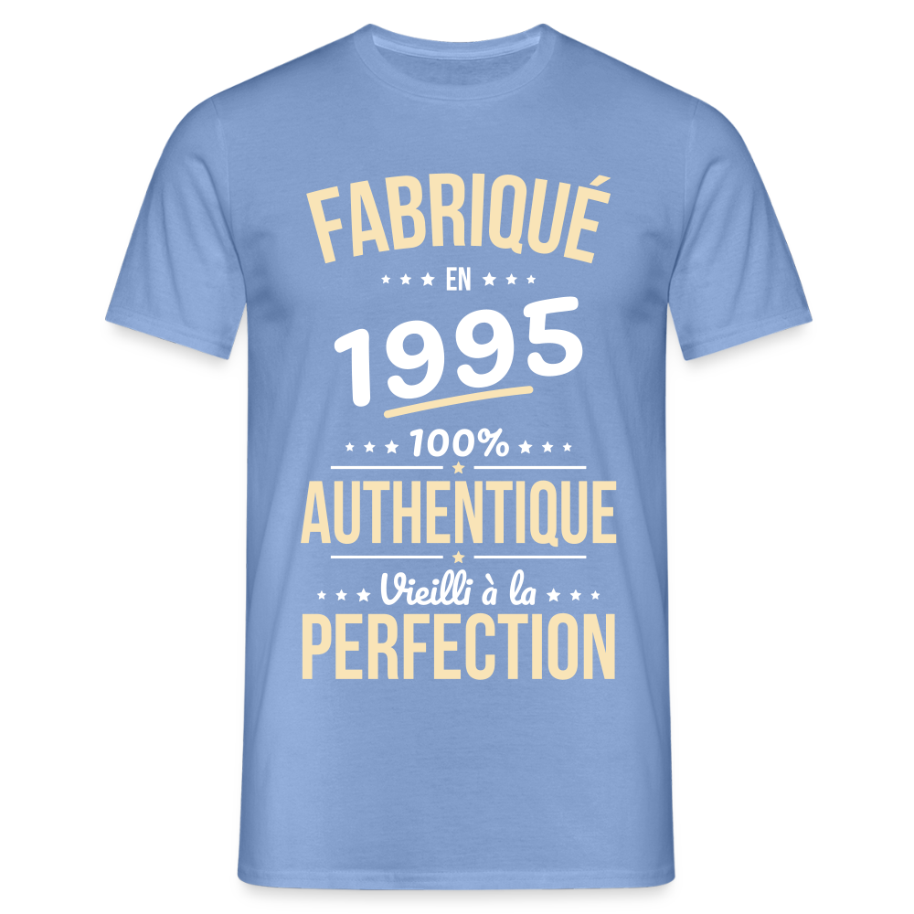 T-shirt Homme - Anniversaire 30 Ans - Fabriqué en 1995 - carolina blue
