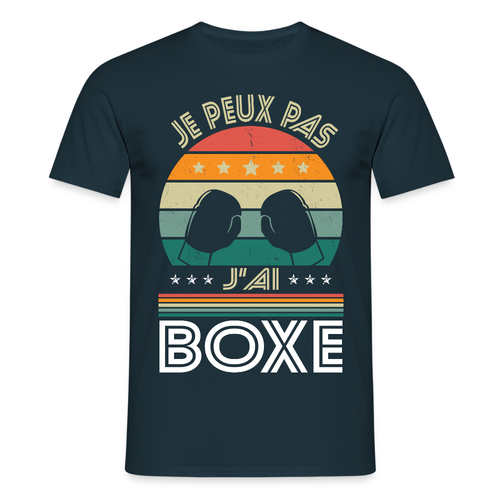 T-shirt Homme - Je peux pas j'ai Boxe - marine
