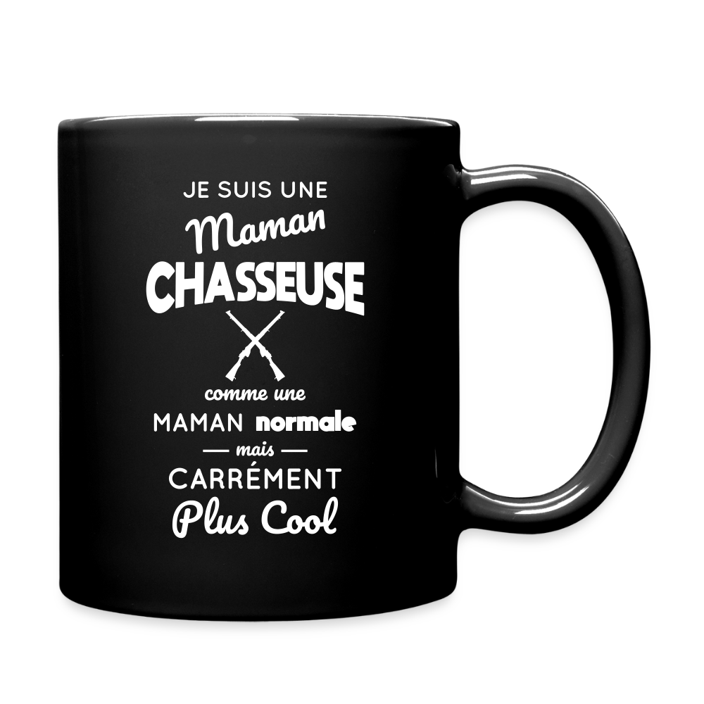 Mug uni - Maman chasseuse plus cool - noir