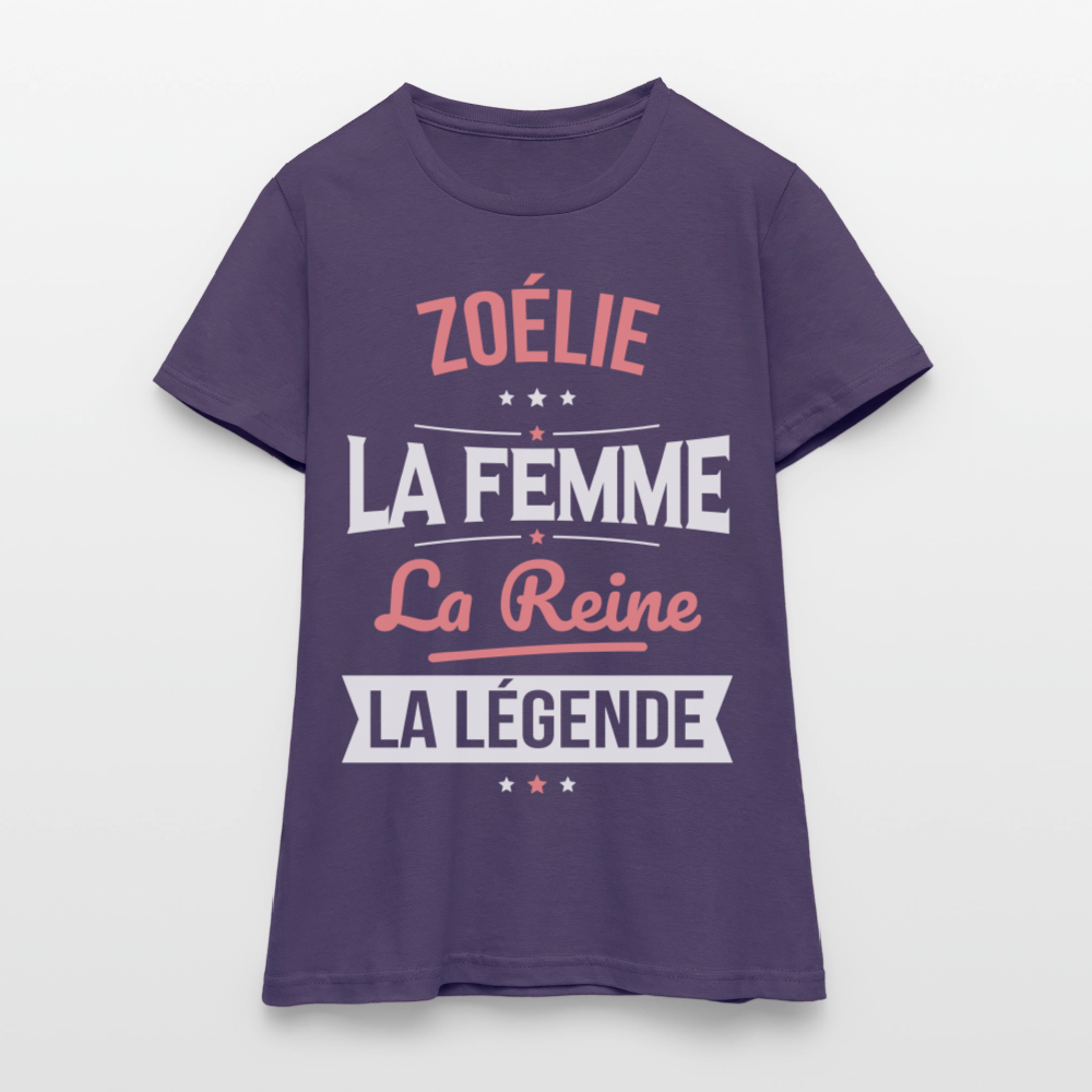 T-shirt Femme - Zoélie - la Femme - la Reine - la Légende - violet foncé