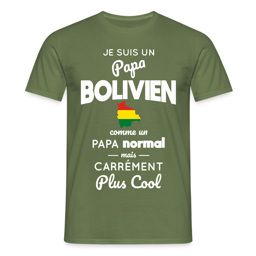 T-shirt Homme - Papa Bolivien Plus Cool - vert militaire