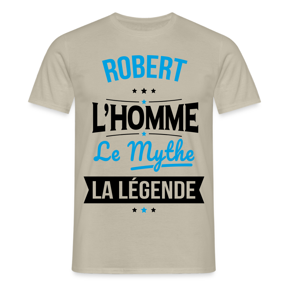T-shirt Homme - Robert - l'Homme - le Mythe - la Légende - beige sable