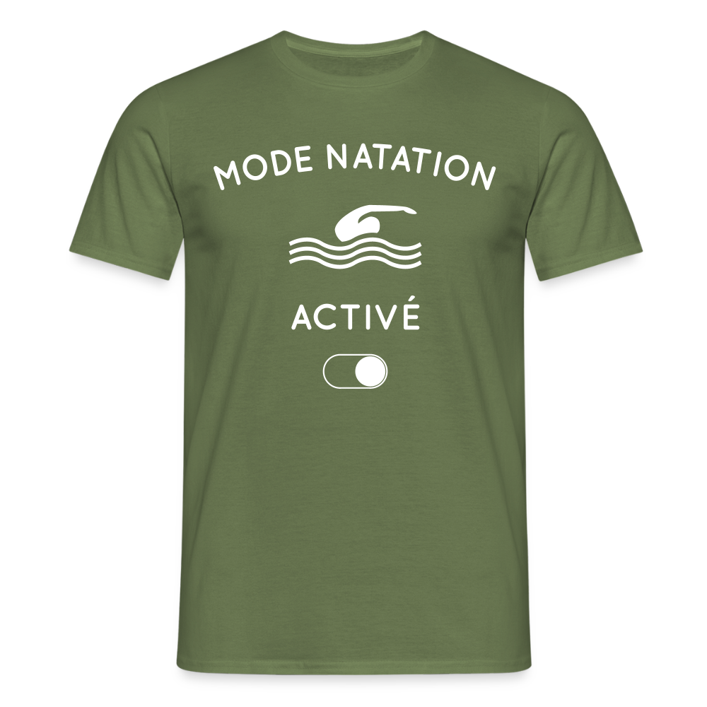 T-shirt Homme - Mode natation activé - vert militaire