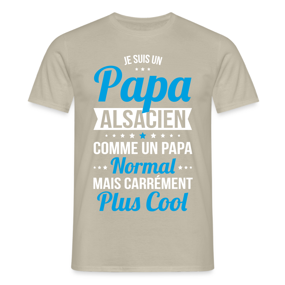 T-shirt Homme - Papa Alsacien Plus Cool - beige sable