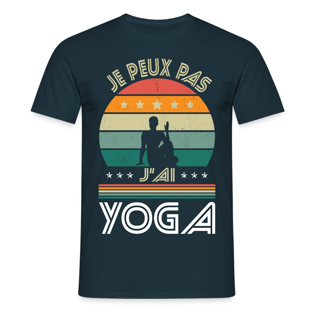 T-shirt Homme - Je peux pas j'ai Yoga - marine