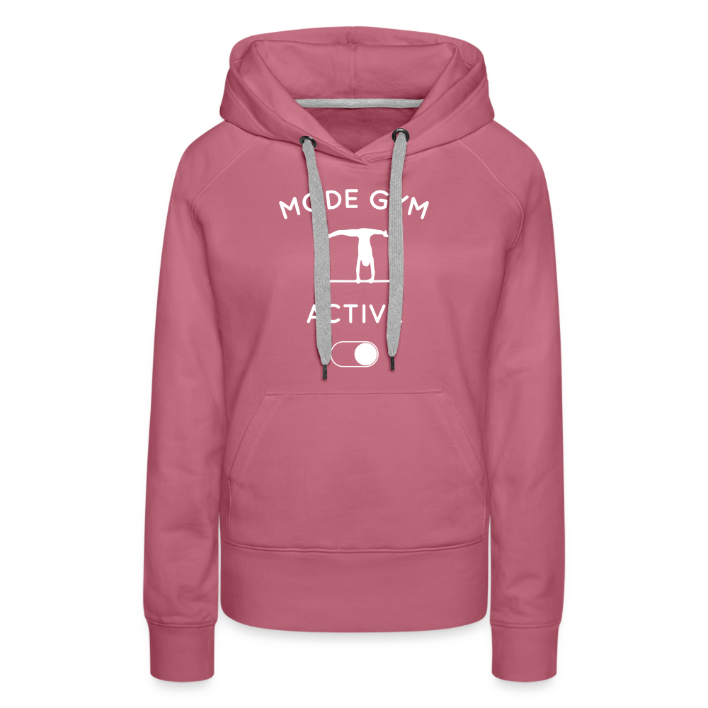 Sweat à capuche Premium Femme - Mode gym activé - mauve