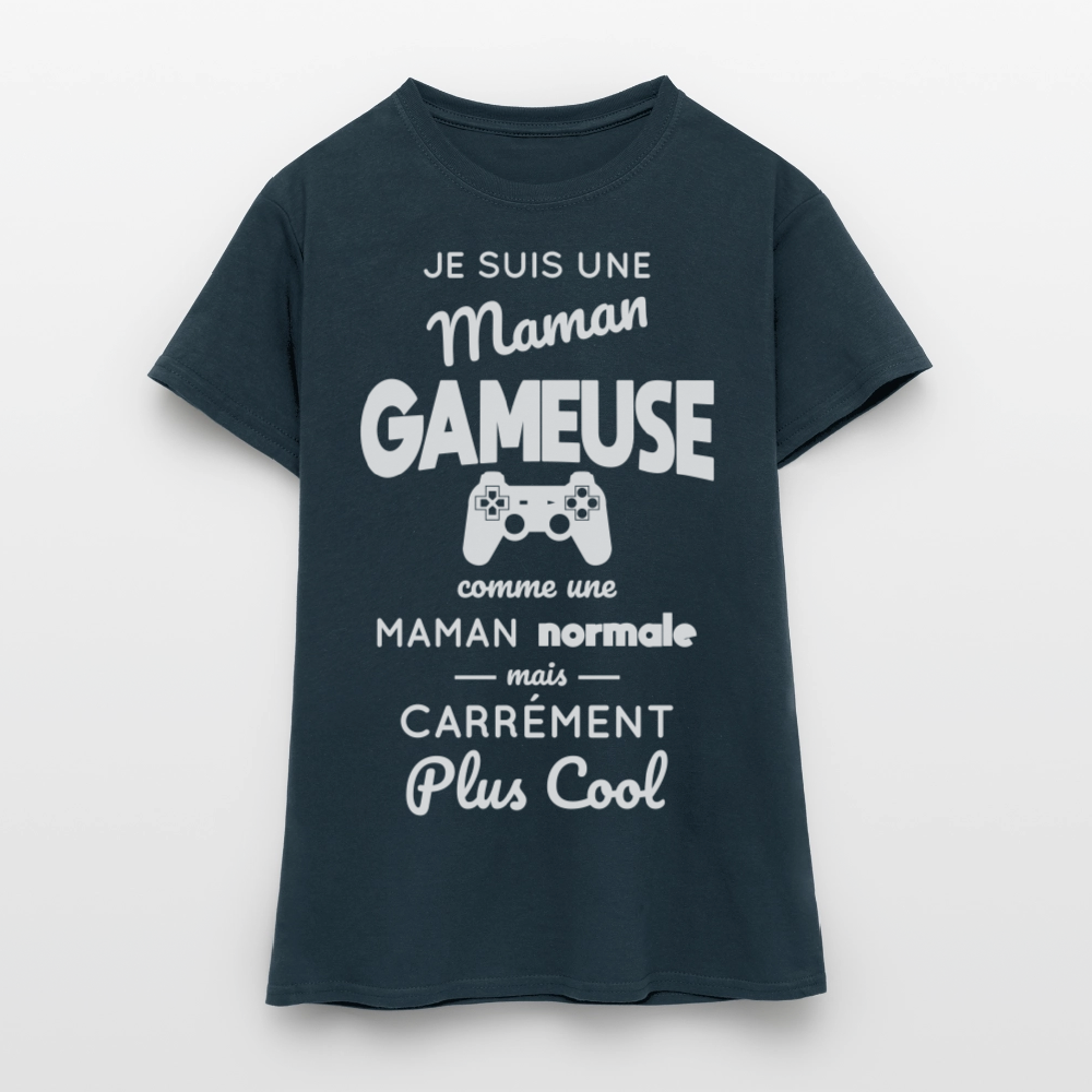 T-shirt Femme - Maman gameuse plus cool - marine