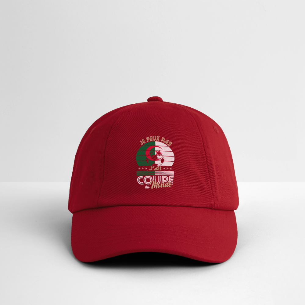 Casquette classique - Je peux pas j'ai Coupe du Monde - Algérie - rouge classique