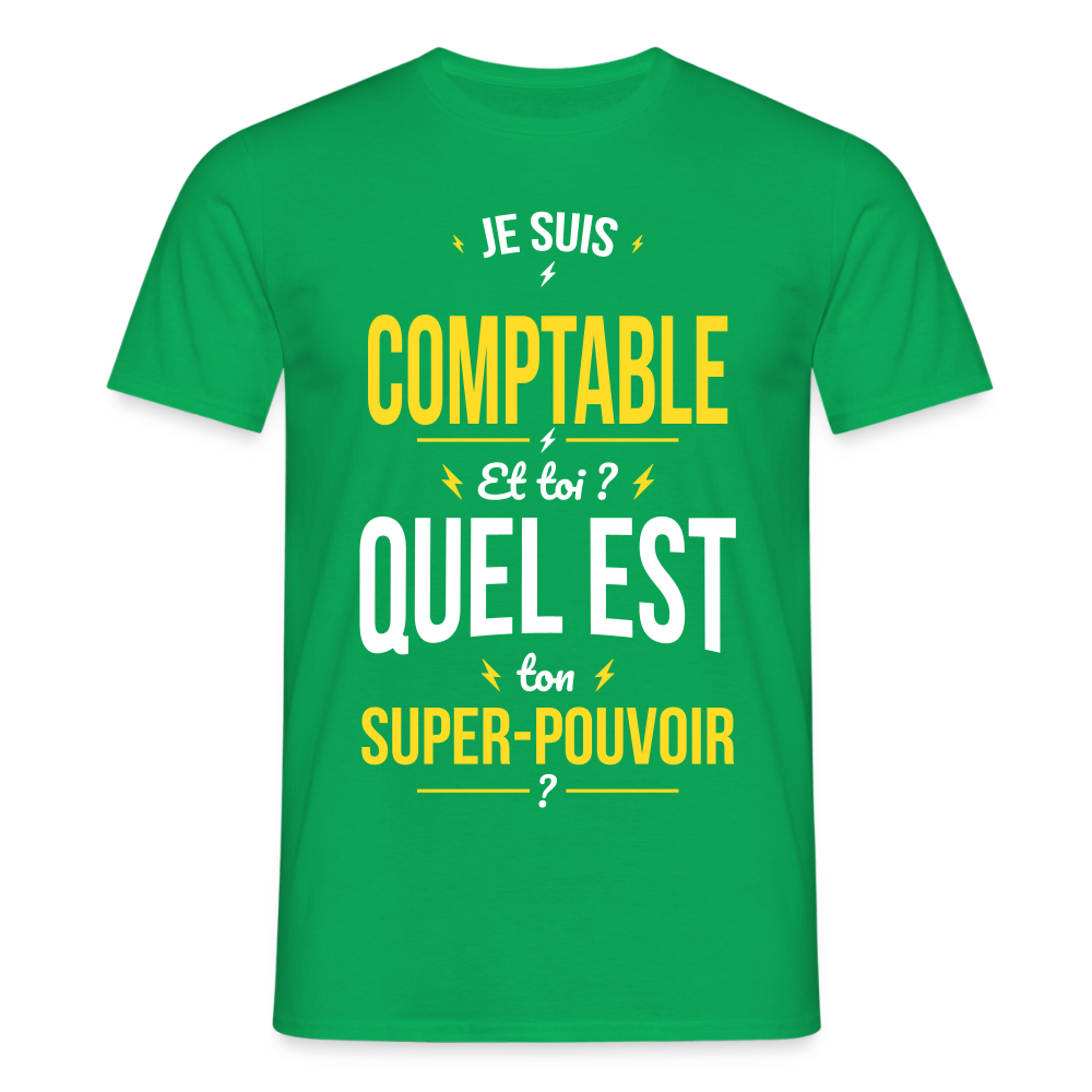 T-shirt Homme - Je suis comptable - Super-pouvoir - vert