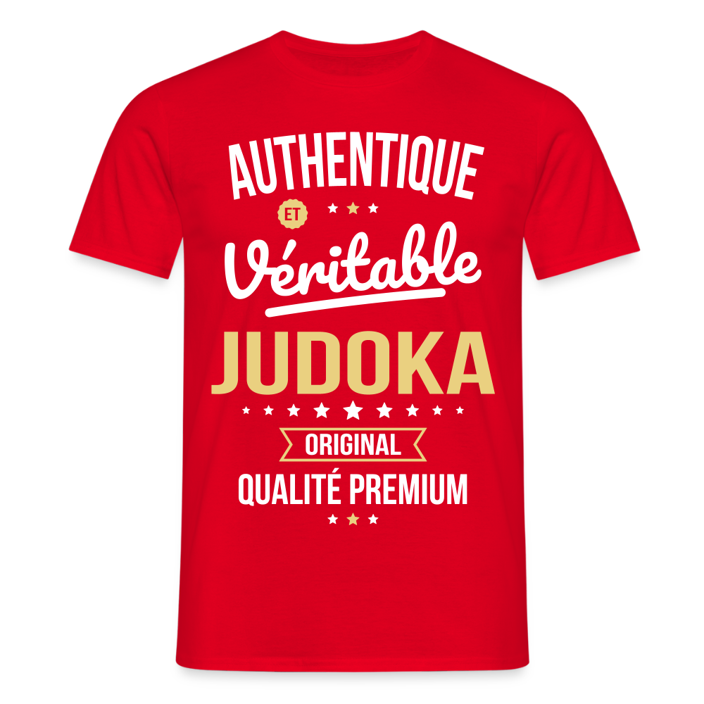 T-shirt Homme - Authentique et véritable Judoka - rouge
