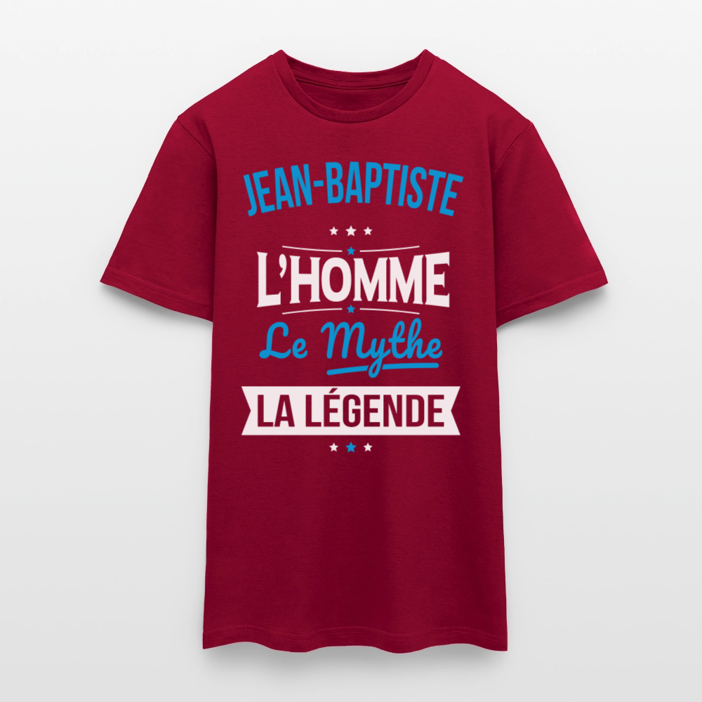 T-shirt Homme - Jean-Baptiste - l'Homme - le Mythe - la Légende - rouge brique