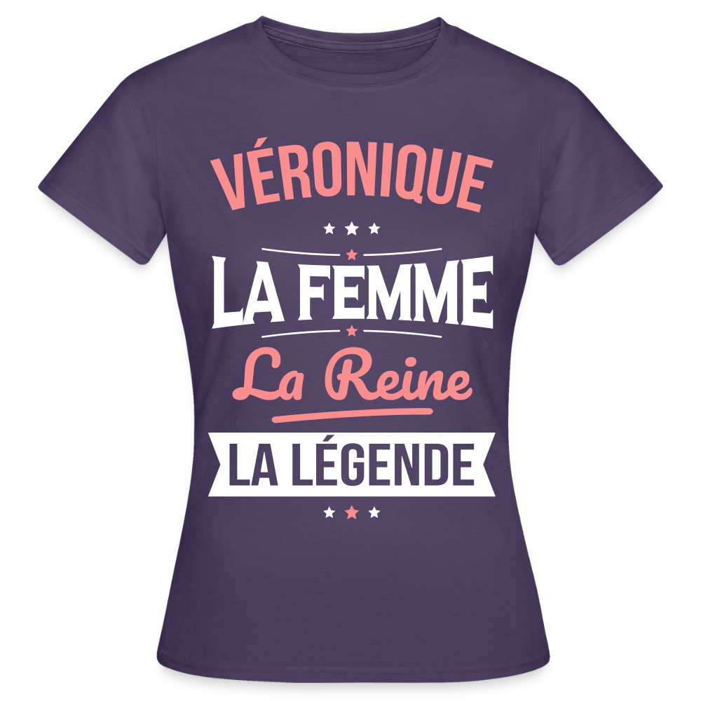 T-shirt Femme - Véronique - la Femme - la Reine - la Légende - violet foncé