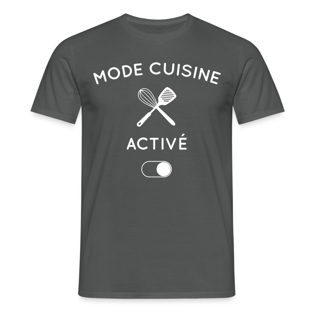 T-shirt Homme - Mode cuisine activé - charbon