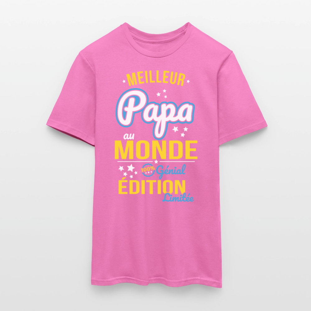 T-shirt Homme - Meilleur Papa au monde - rose