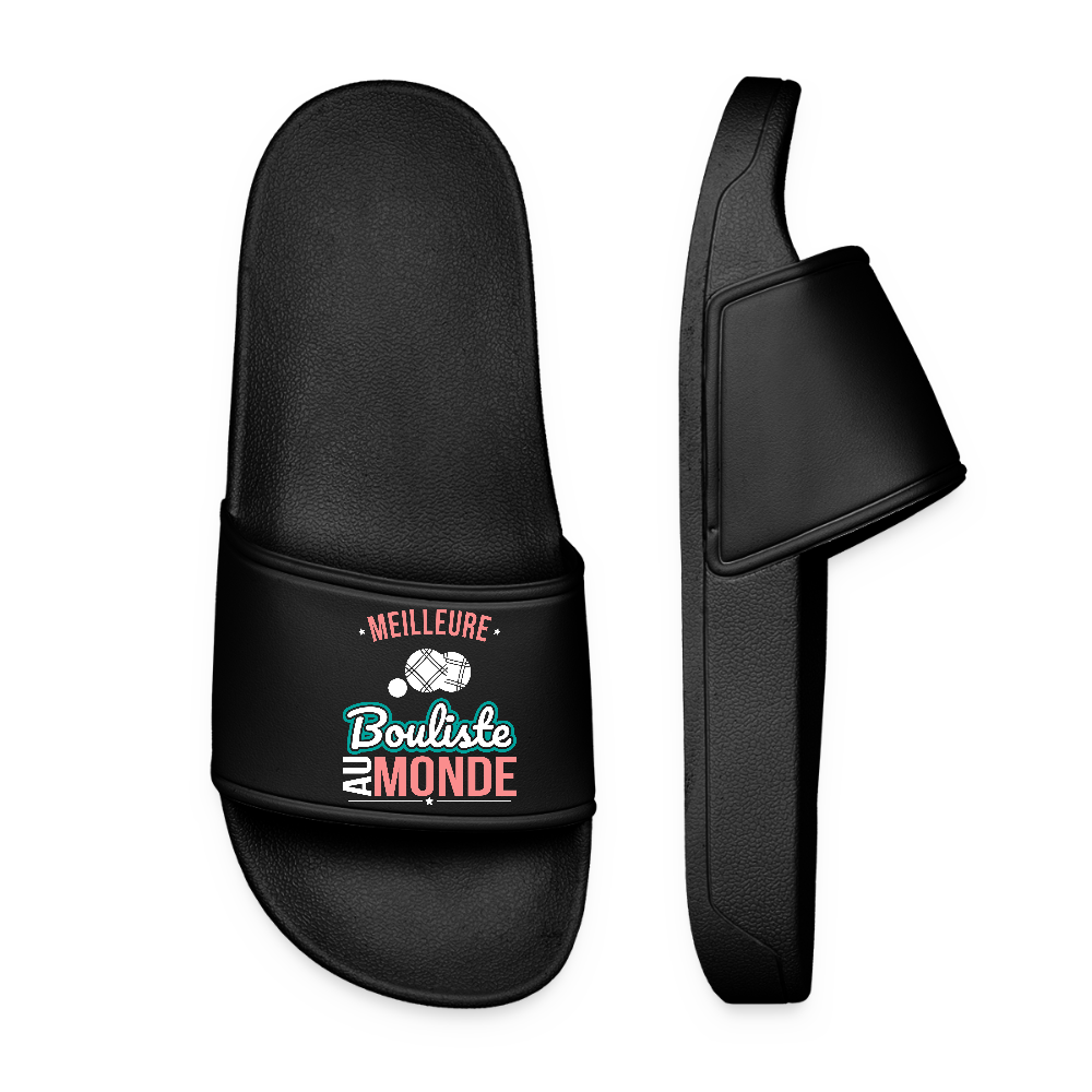 Claquettes Femme - Meilleure bouliste au monde - noir