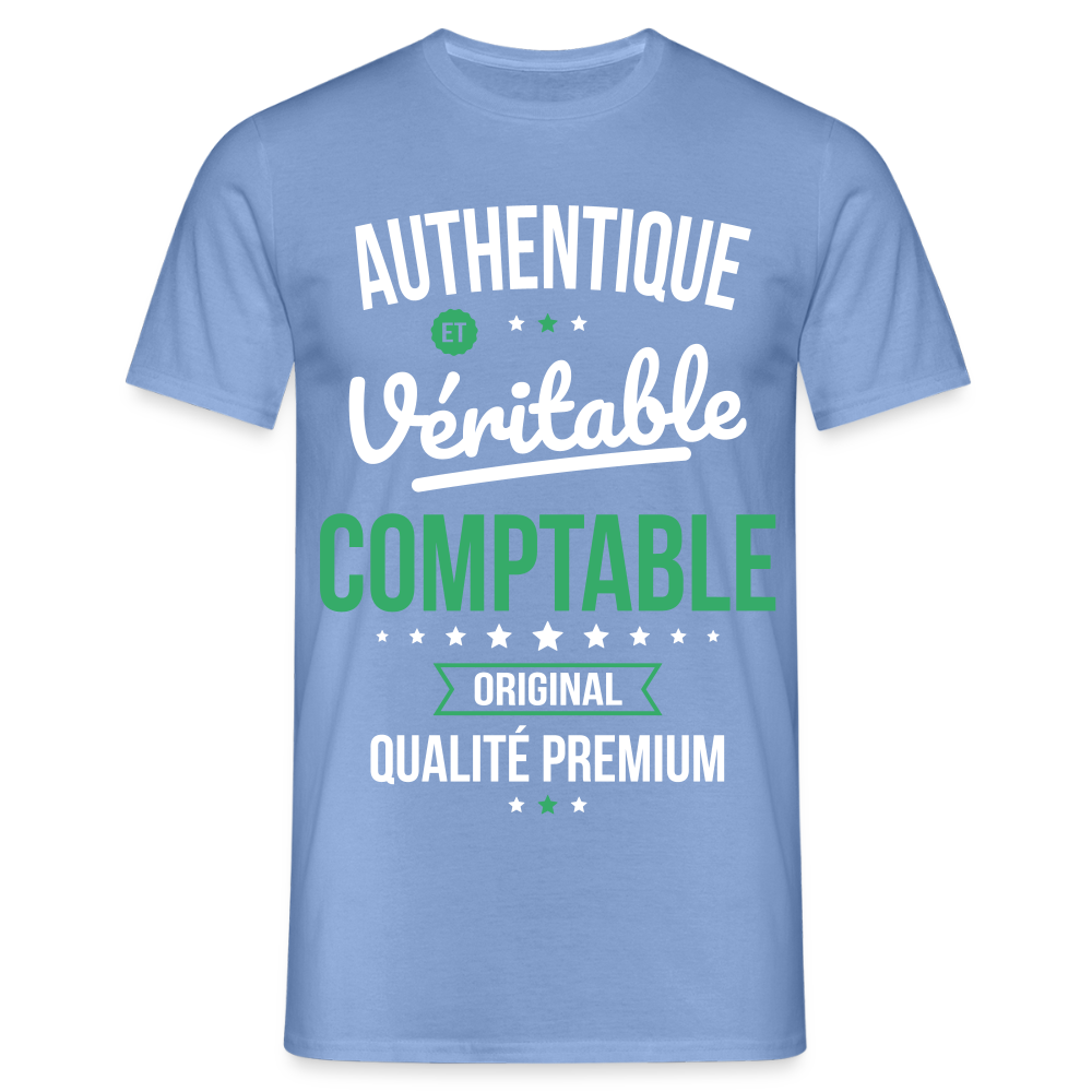 T-shirt Homme - Authentique et véritable Comptable - carolina blue