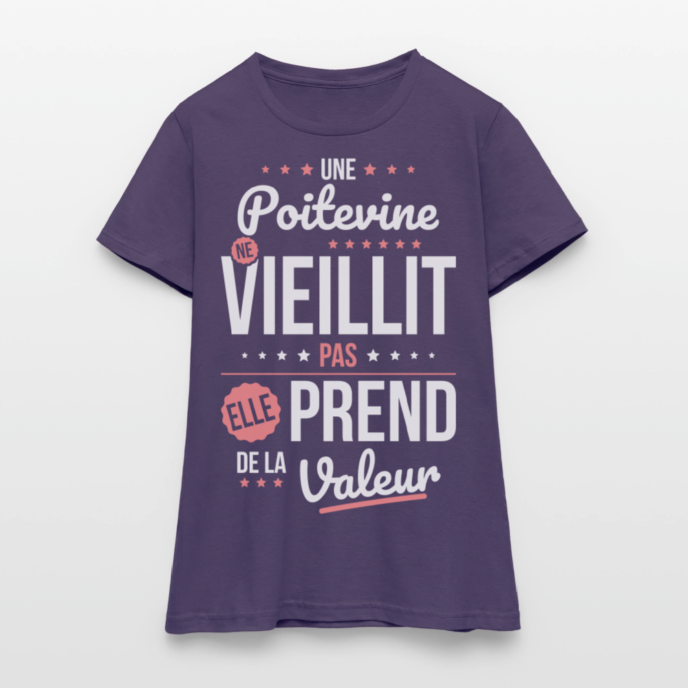 T-shirt Femme - Une Poitevine ne vieillit pas - violet foncé