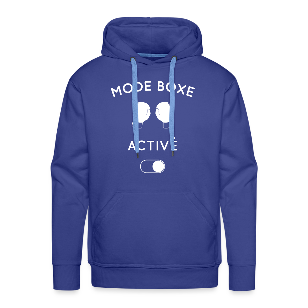 Sweat à capuche Premium Homme - Mode boxe activé - bleu royal