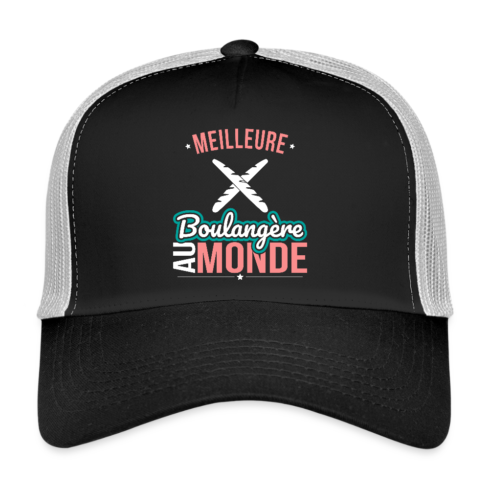 Casquette Trucker - Meilleure boulangère au monde - noir/gris pierre