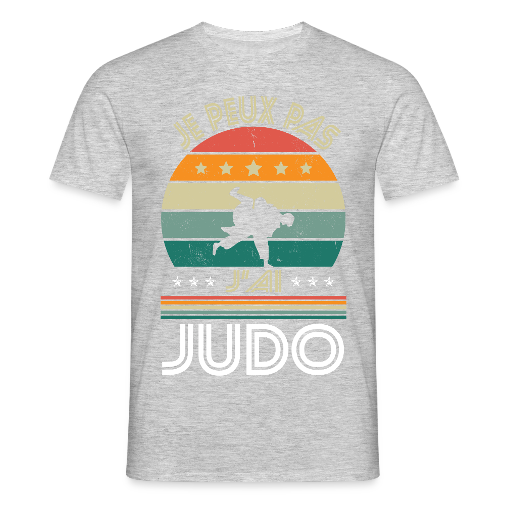 T-shirt Homme - Je peux pas j'ai Judo - gris chiné