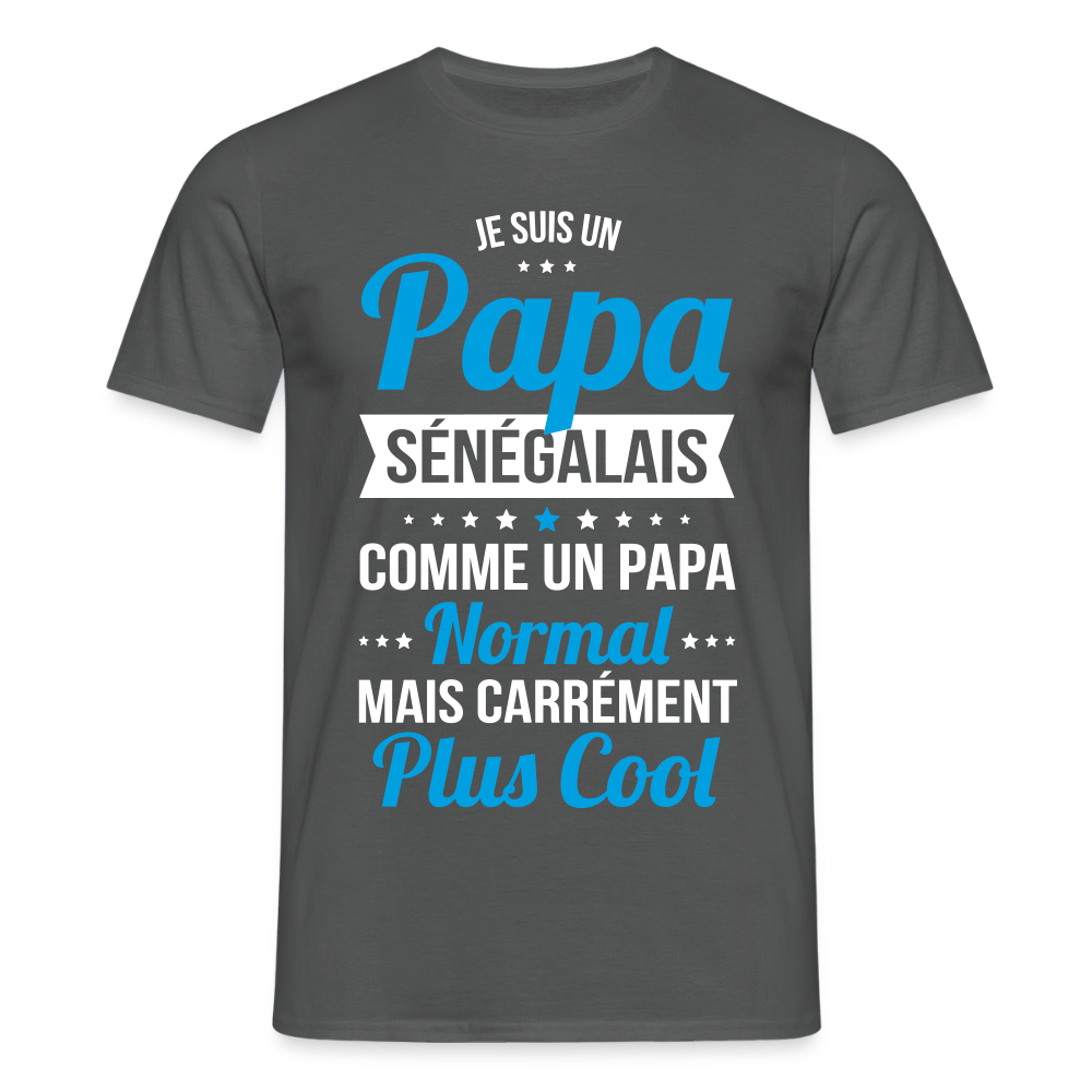 T-shirt Homme - Papa Sénégalais Plus Cool - charbon