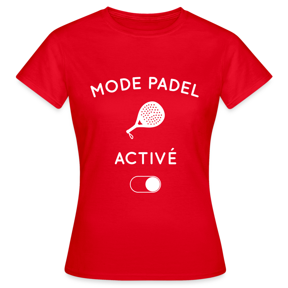 T-shirt Femme - Mode padel activé - rouge