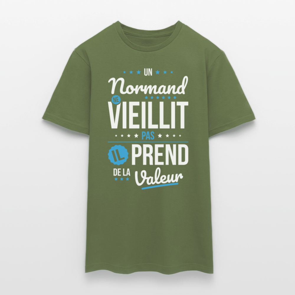 T-shirt Homme - Un Normand ne vieillit pas - vert militaire