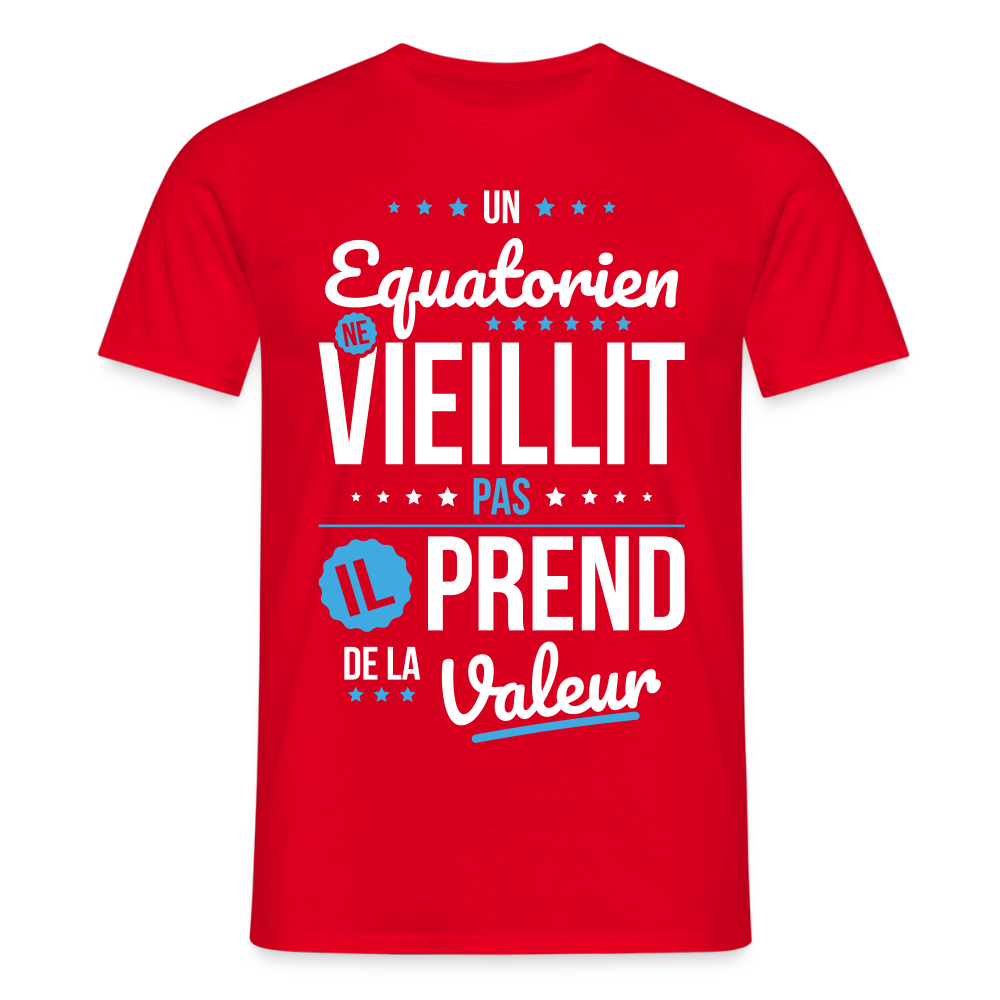 T-shirt Homme - Un Equatorien ne vieillit pas - rouge