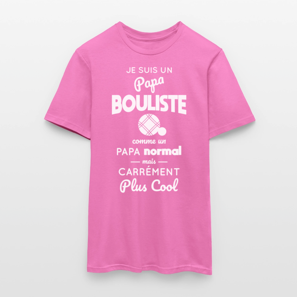 T-shirt Homme - Papa bouliste plus cool - rose