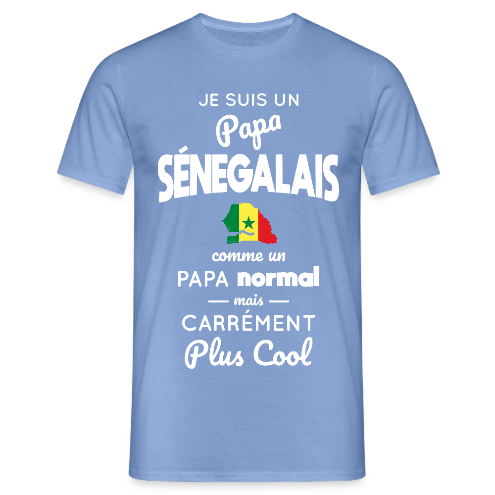 T-shirt Homme - Papa Sénégalais Plus Cool - carolina blue
