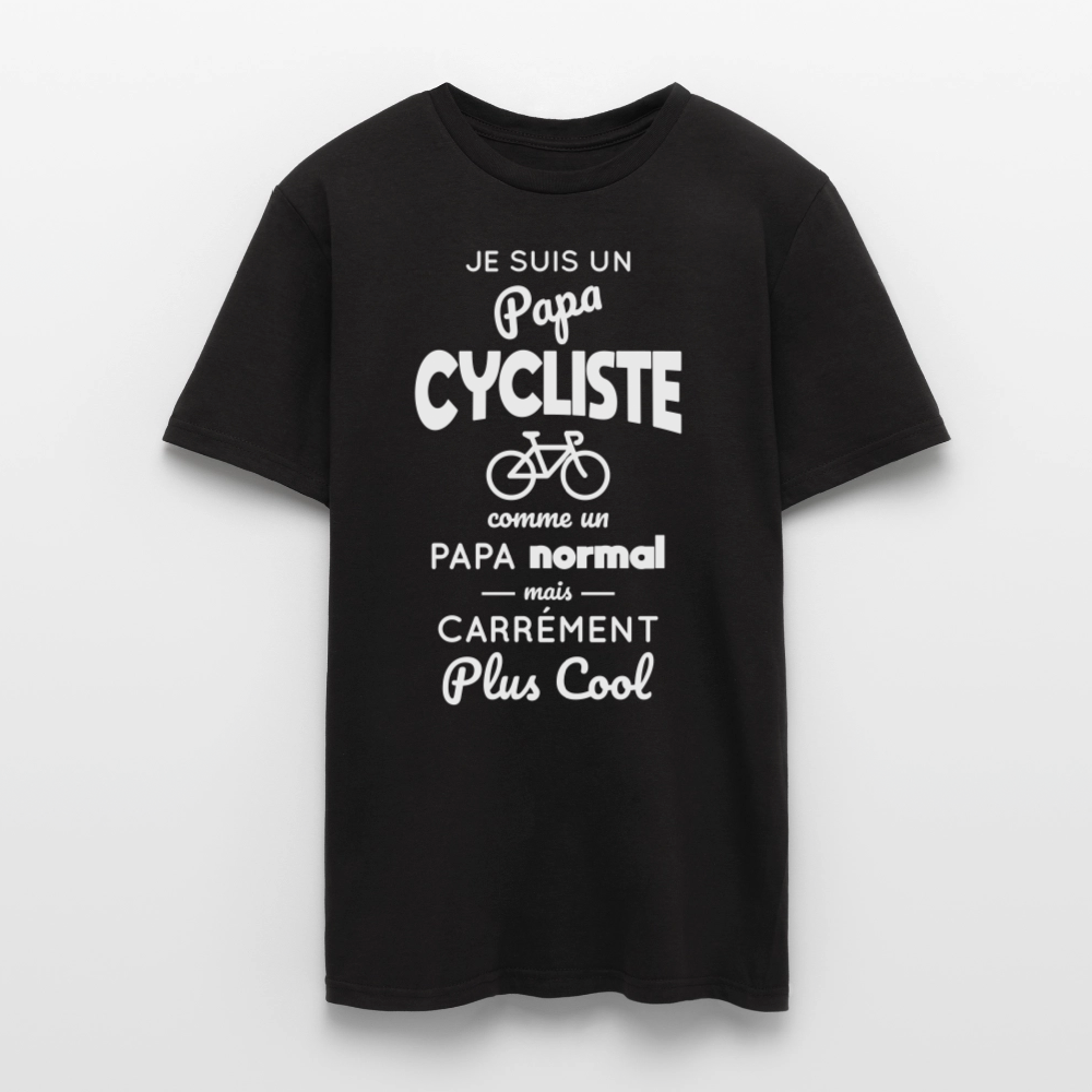 T-shirt Homme - Papa cycliste plus cool - noir