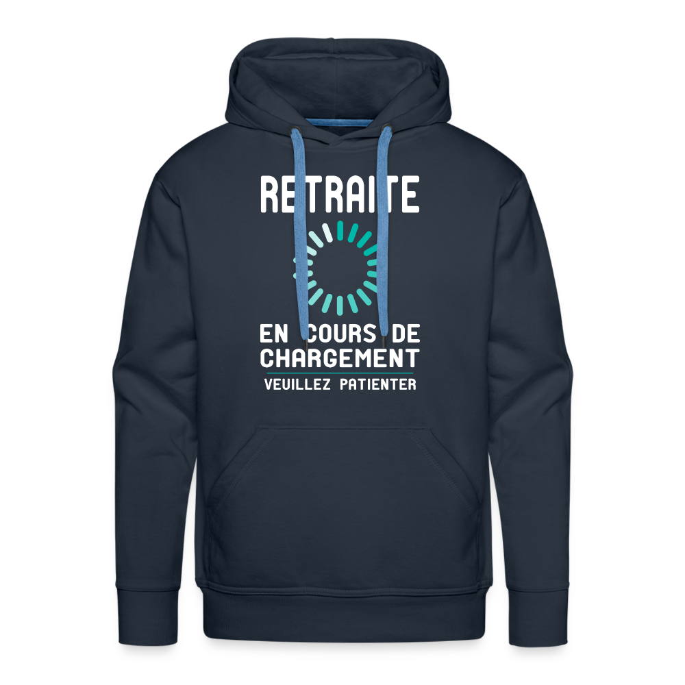 Sweat à capuche Premium Homme - Retraite en cours de chargement - marine