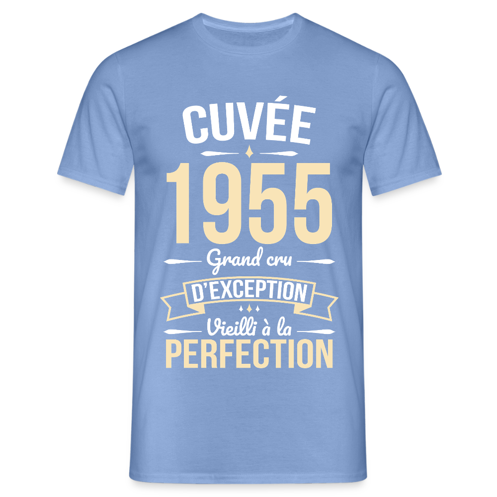 T-shirt Homme - Anniversaire 70 Ans - Cuvée 1955 - carolina blue